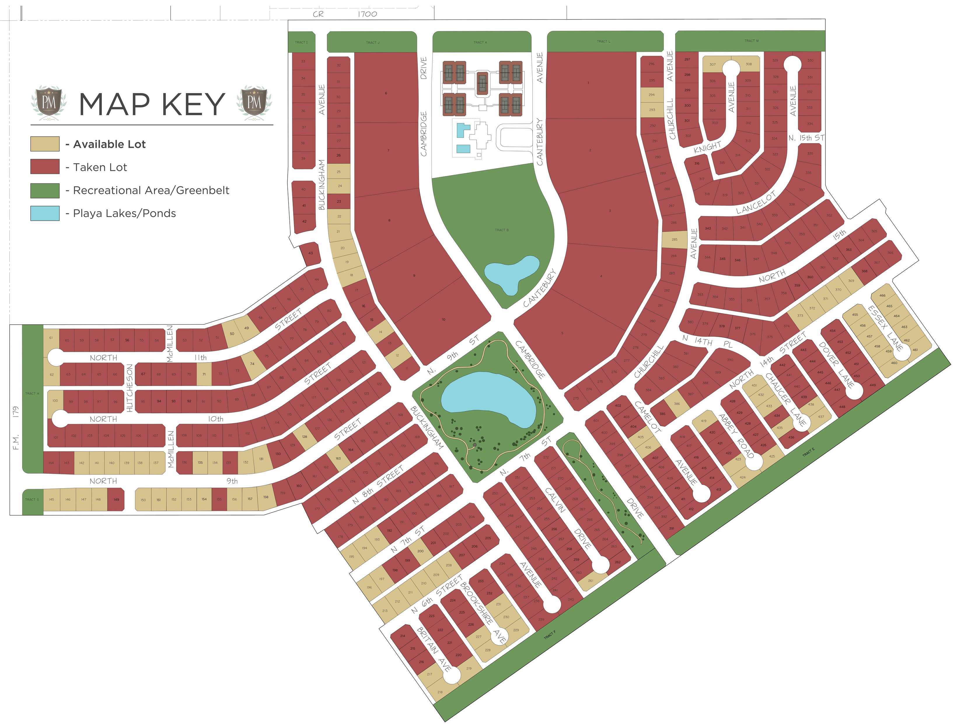 Plat Map Preston Manor